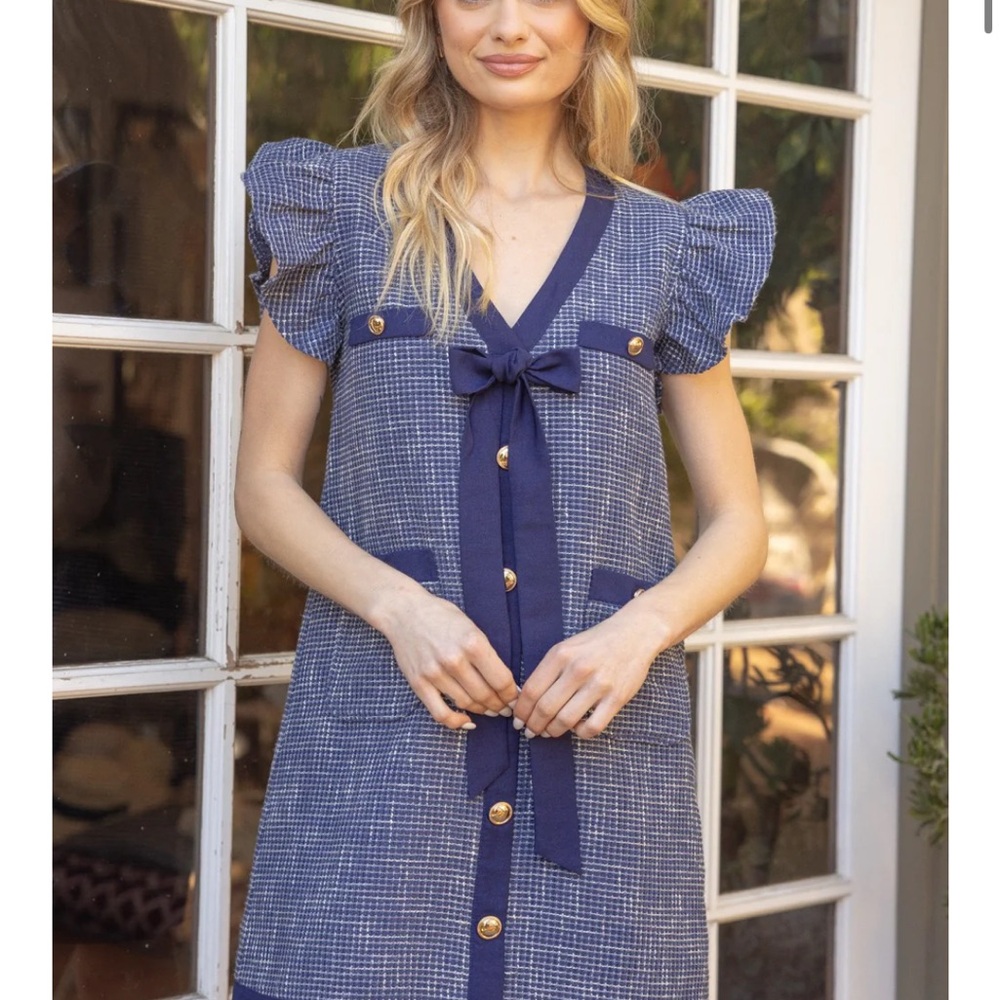 Voy Jackie dress in blue dress